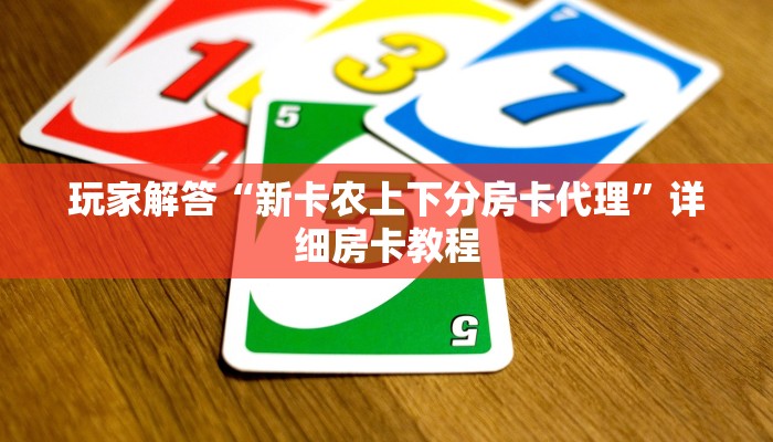 玩家解答“新卡农上下分房卡代理”详细房卡教程